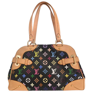 Louis Vuitton 2010 Black Monogram Multicolor Claudia Handbag M40194