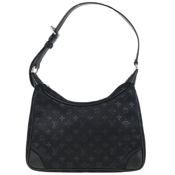Louis Vuitton 2001 Black Monogram Satin Little Boulogne Handbag M92142