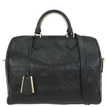 Louis Vuitton 2008 Black Leather Paris Pool Speedy Cube M95816
