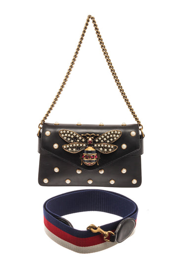Gucci Black Leather Leather Broadway Shoulder Bag