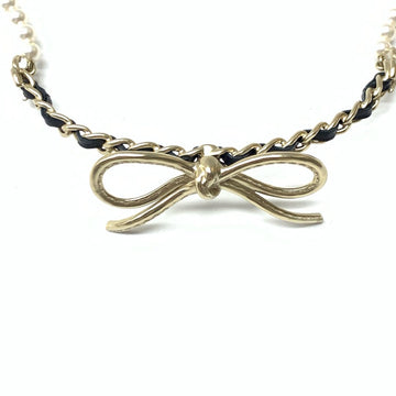 Chanel Bow Pearl Necklace