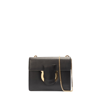 Salvatore Ferragamo Chain Link Leather Crossbody Bag