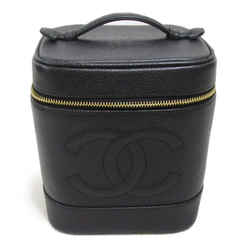 Top Quality Chanel Leather Skin Vanity Handbag Black
