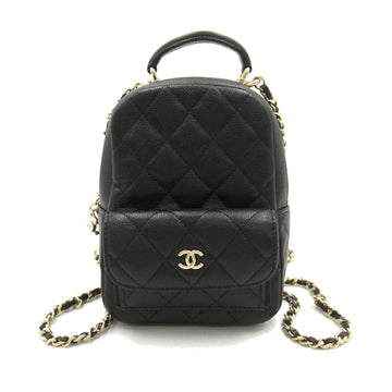 Top Quality Chanel Leather Skin Matelasse Backpack Black