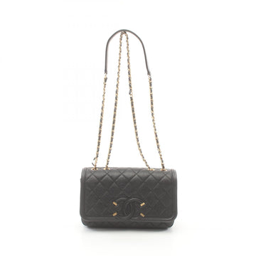 Top Quality Chanel Leather CC Filigree Shoulder Bag A93340