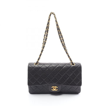 Top Quality Chanel Leather Matelasse W Flap Shoulder Bag