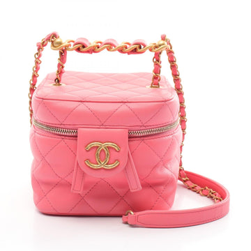 Top Quality Chanel Matelasse Leather Shoulder Bag Pink
