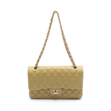 Top Quality Chanel Leather Skin Matelasse W Flap Shoulder Bag