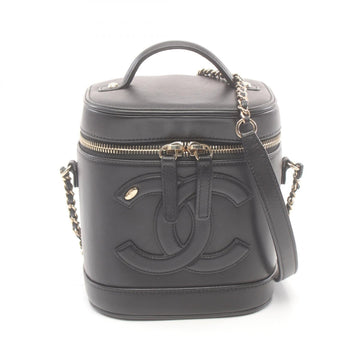Top Quality Chanel Leather Vanity Shoulder Bag Black