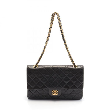 Top Quality Chanel Leather Matelasse W Flap Shoulder Bag