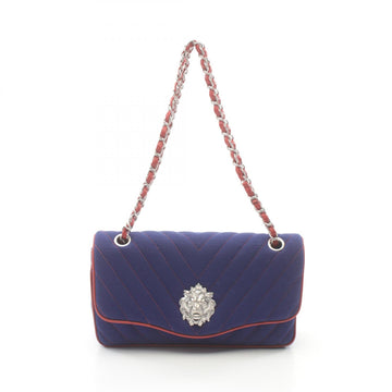 Top Quality Chanel V-Stitch Leather/canvas Leather Shoulder Bag