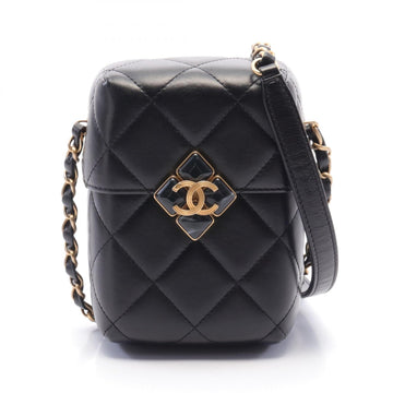 Top Quality Chanel Leather Matelasse Shoulder Bag Black