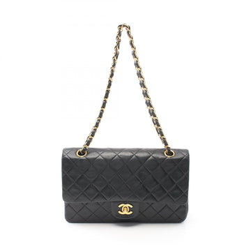Top Quality Chanel Leather Matelasse W Flap Shoulder Bag
