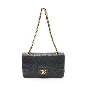 Top Quality Chanel Leather Matelasse W Flap Shoulder Bag