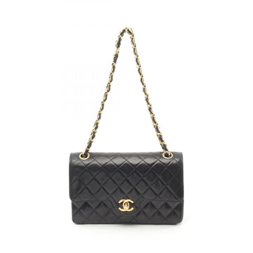 Top Quality Chanel Leather Matelasse W Flap Shoulder Bag