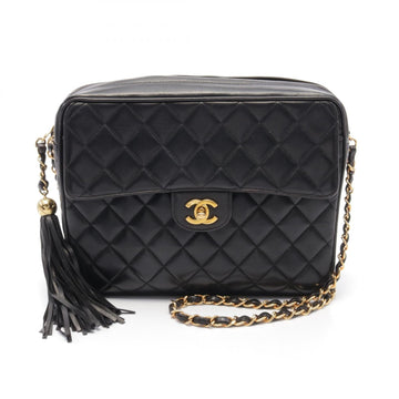 Top Quality Chanel Matelasse Leather Shoulder Bag Black