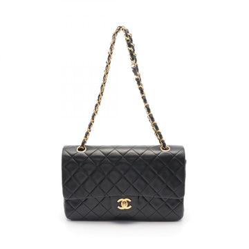 Top Quality Chanel Leather Matelasse W Flap Shoulder Bag