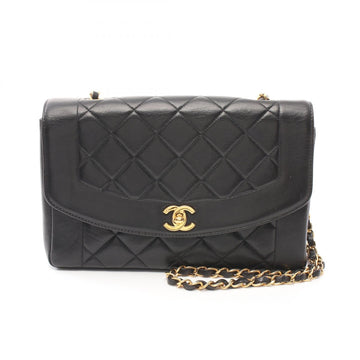 Top Quality Chanel Diana Flap Leather Shoulder Bag Black