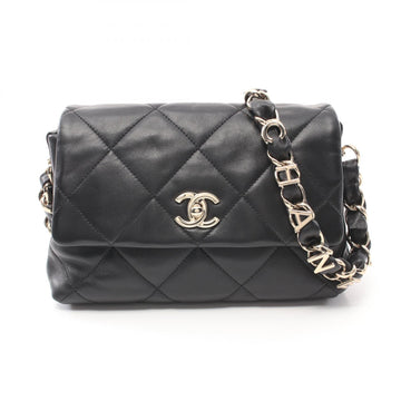 Top Quality Chanel Matelasse Leather Shoulder Bag Black