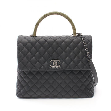 Top Quality Chanel Leather Exotic Leather Coco Handle Bag