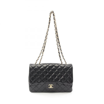 Top Quality Chanel Leather Single Flap Shoulder Bag Black