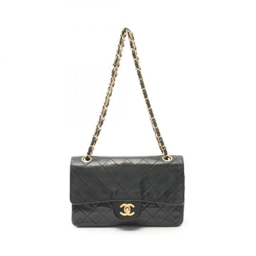 Top Quality Chanel Leather Matelasse W Flap Shoulder Bag