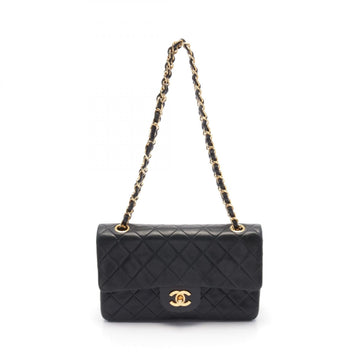 Top Quality Chanel Leather Matelasse W Flap Shoulder Bag