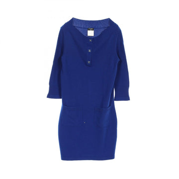 Chanel Coco Mark Button Cashmere Dress