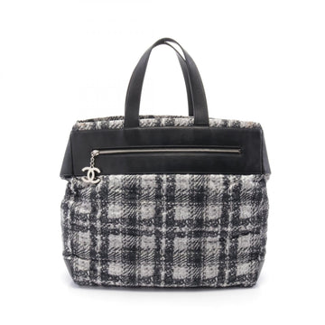 Chanel Coco Mark Nylon Leather Tote Bag