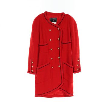 Chanel Coco Mark Button Wool Nylon Outerwear