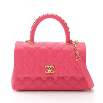 Chanel Coco Handle Flap Leather Handbag