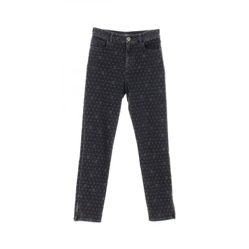 Chanel Coco Mark Dot Cotton Polyurethane Pants