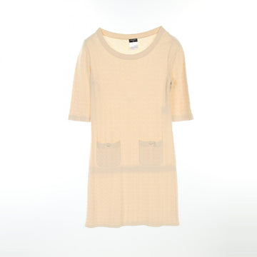 Chanel Coco Mark Button Cotton Dress
