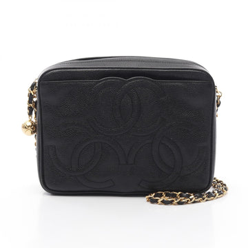 Chanel Triple Coco Mark Caviar Skin Shoulder Bag