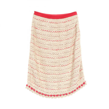 Chanel Knit Silk Wool Skirt