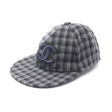 Chanel Coco Mark Check Cashmere Cap