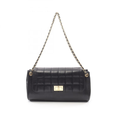 Chanel 2.55 Choco Bar Lambskin Shoulder Bag