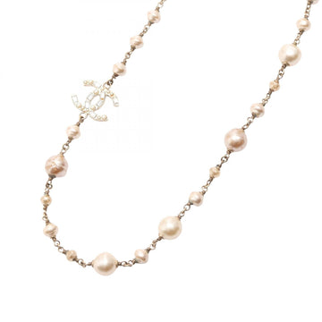 Chanel Coco Mark Necklace Pearl Necklace