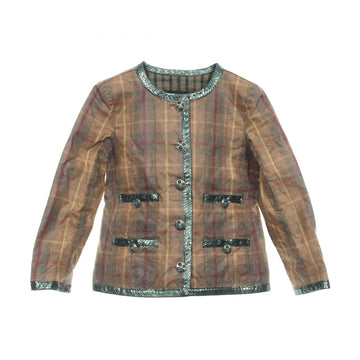 Chanel Coco Mark Gripoix Button Cotton Python Jacket