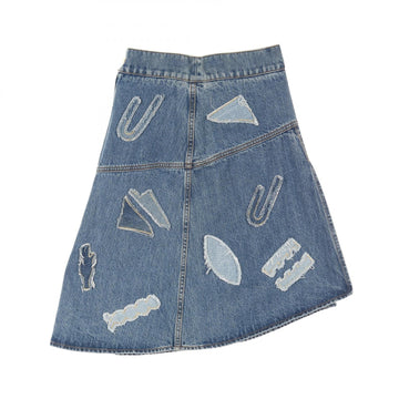 Chanel Coco Mark Button Cotton Skirt