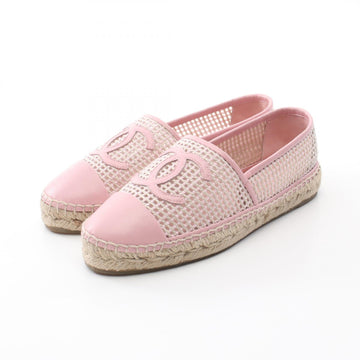 Chanel Coco Mark Leather Jute Slip-on