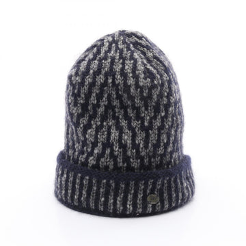 Chanel Coco Mark Button Wool Mohair Knit Cap
