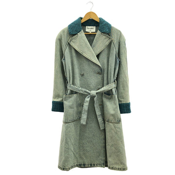 Chanel Denim Trench Coat Denim Outerwear