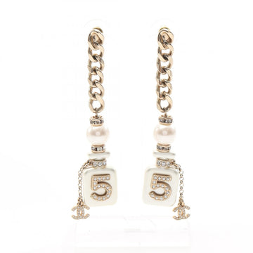 Chanel Coco Mark No.5 Earrings Pearl Rhinestone Earrings