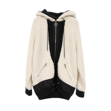 Chanel Coco Mark Zipper Matelassé Quilting Wool Cashmere Knit Outerwear