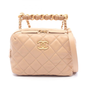 Chanel Matelassé Small Bowling Bag Leather Shoulder Bag