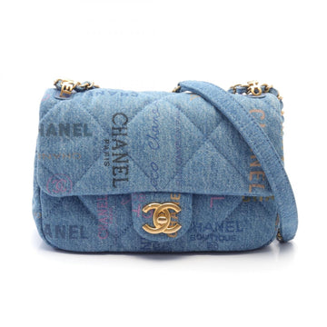 Top Quality Chanel Leather/denim Matelasse Small Flap Shoulder Bag