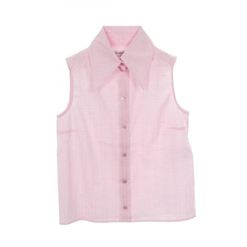 Chanel Coco Mark Cotton Silk Blouse