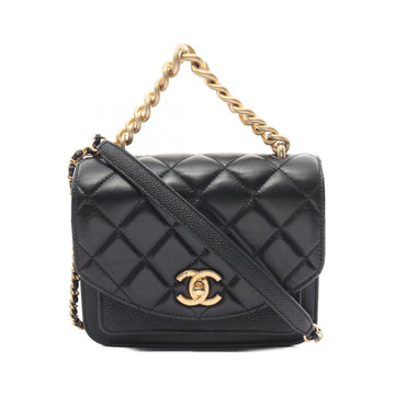 Top Quality Chanel Leather Leather Matelasse Shoulder Bag AS0785