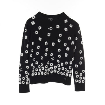 Chanel Coco Mark Daisy Cashmere Knit Top